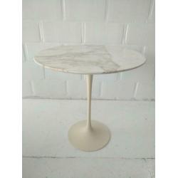 60s Knoll Eero Saarinen tulip bijzet tafel marmer calacatta
