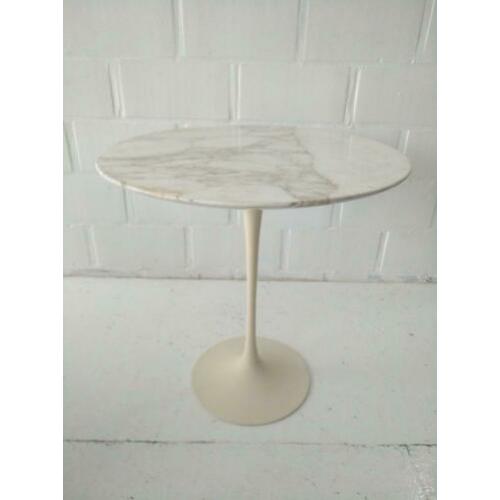 60s Knoll Eero Saarinen tulip bijzet tafel marmer calacatta