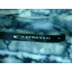 grijs /blauw witte expresso jurk maat M