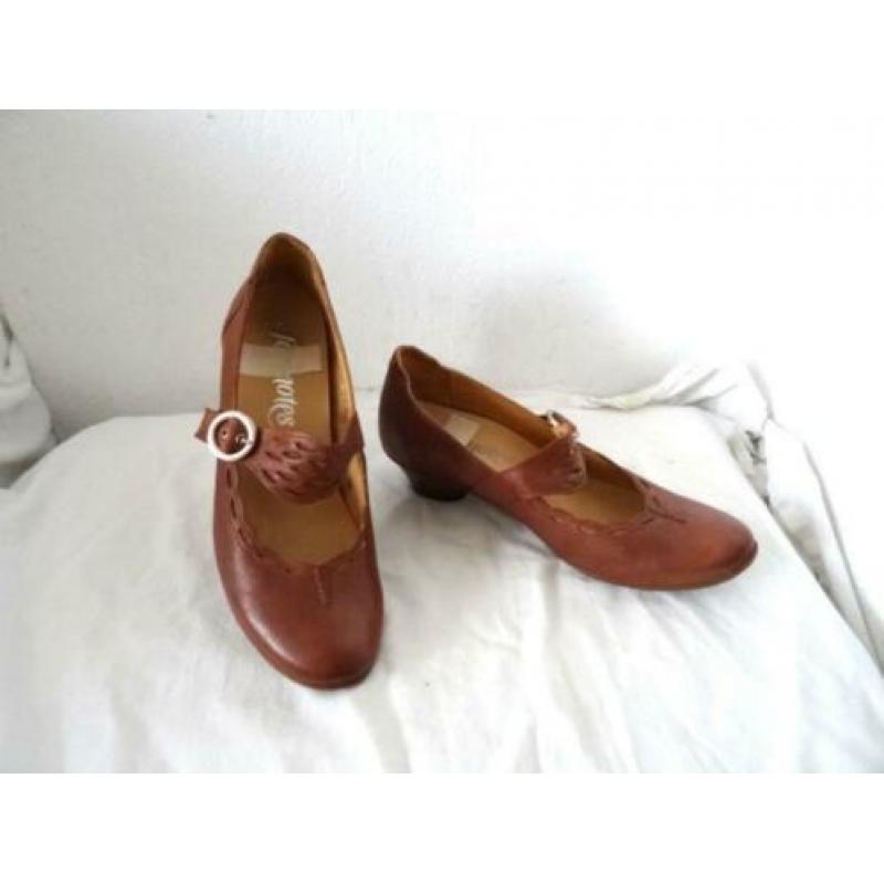 Schoenen bruin merk FOOTNOTES 1x gedragen leder mt 38 nieuws