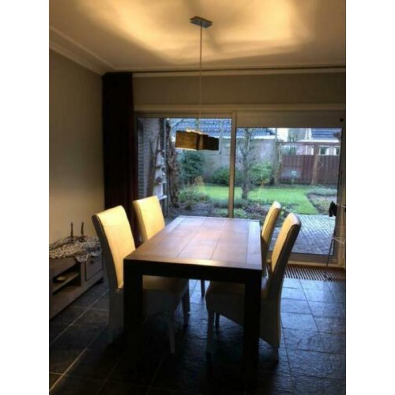 Eettafel koffiebruin 160x90x78