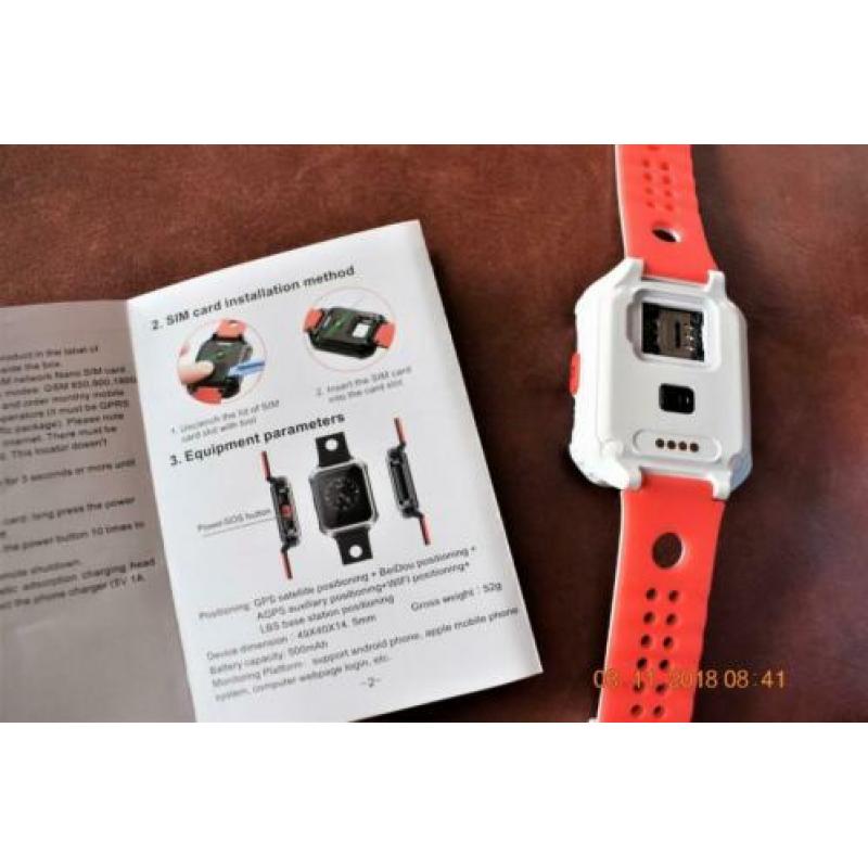 smart gps watch met SOS, met GPS positioning, en phonecall
