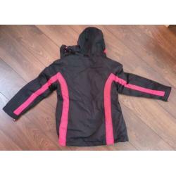 ZGAN zwart / roze ski jack (40) incl uitneembaar fleecejack