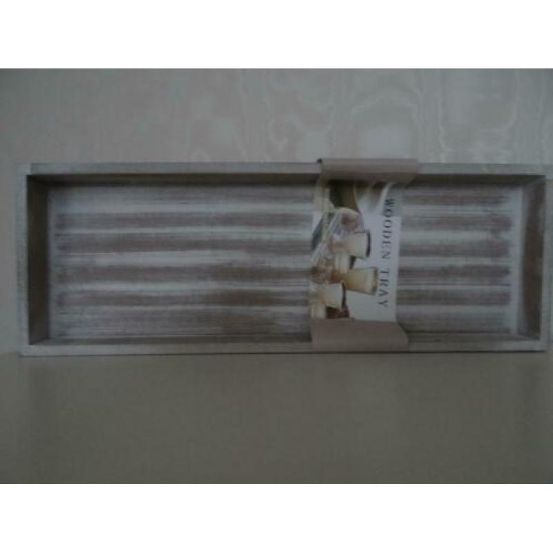 waxinelichthouder glas/hout