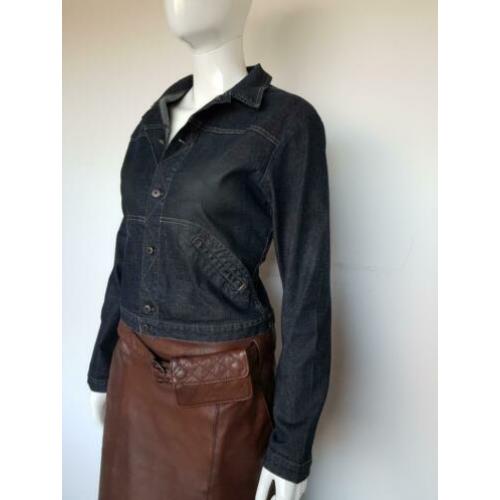 Marithé et Francois Girbaud denim jasje Mt. 38. Donkerblauw.