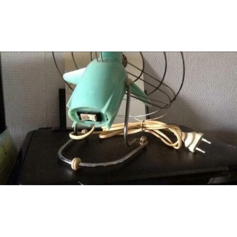 Ventilator jaren 50 zeegroen decorstuk