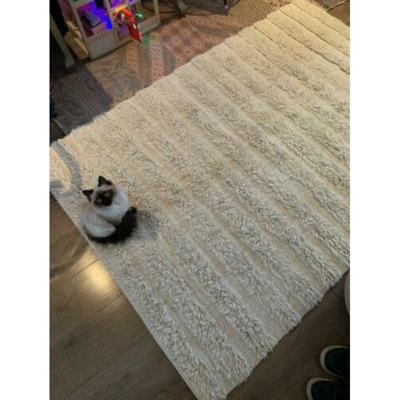 Kleed berber van Zara 202x142 gebroken wit