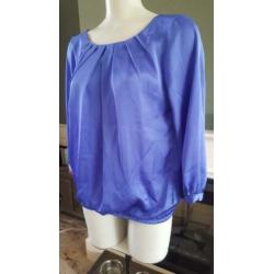 ZGAN prachtige paars blauwe STEPS top M 38/40, topje blauw