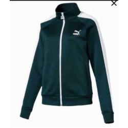 NIEUW Puma trainingsjasje track jack donker groen small