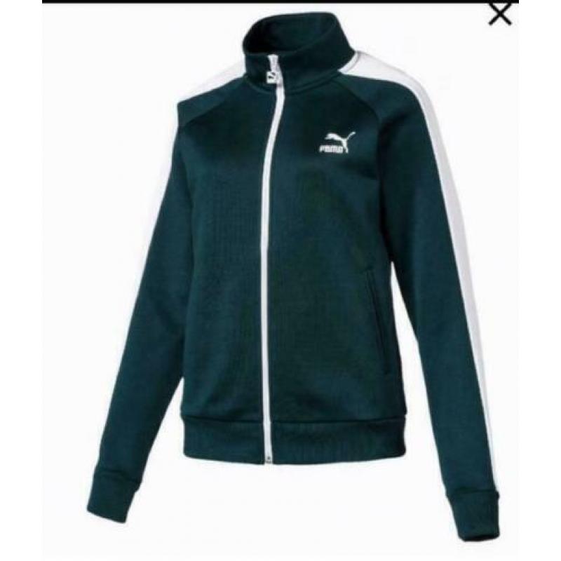 NIEUW Puma trainingsjasje track jack donker groen small