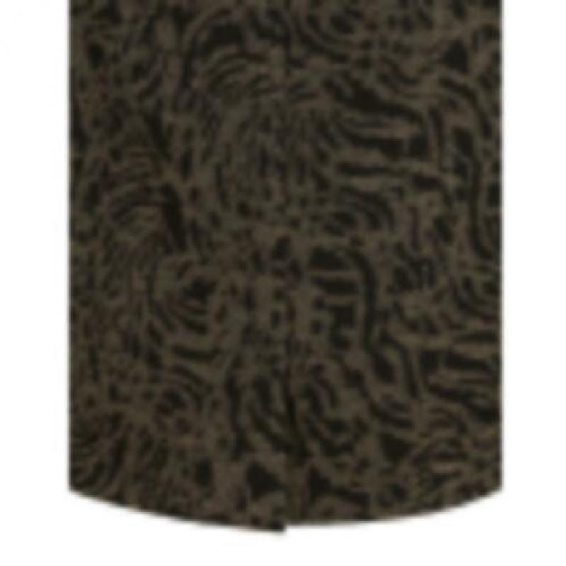 ZGAN beige zwart print jurkje van Purdey (Sey) maat 38.