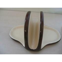 Vintage toast/serverstandaard.Keramiek.Charlotte Watson.