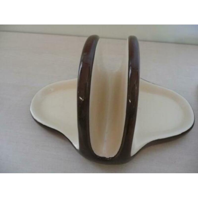 Vintage toast/serverstandaard.Keramiek.Charlotte Watson.