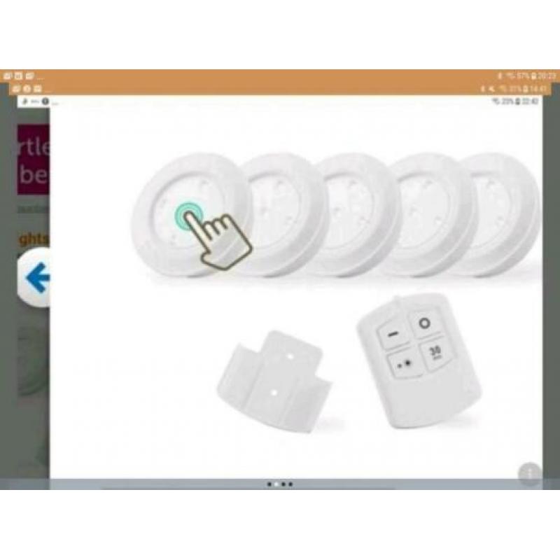 Led lampen set. Puck light set. Nieuw