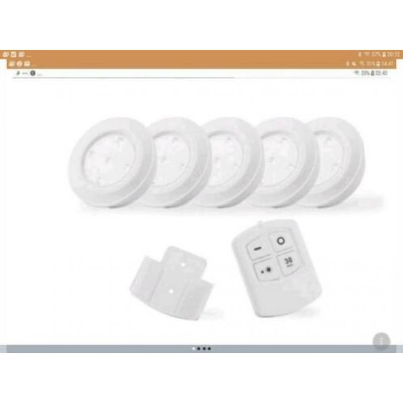 Led lampen set. Puck light set. Nieuw