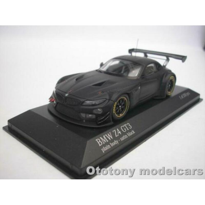 Bmw Z4 GT3 Plain Body 2013 Mat Zwart 1/43 Minichamps