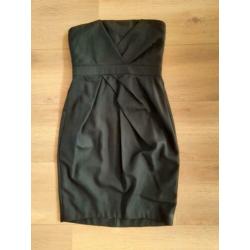 Strapless cocktail jurk zwart 'By Malene Birger' mt 38