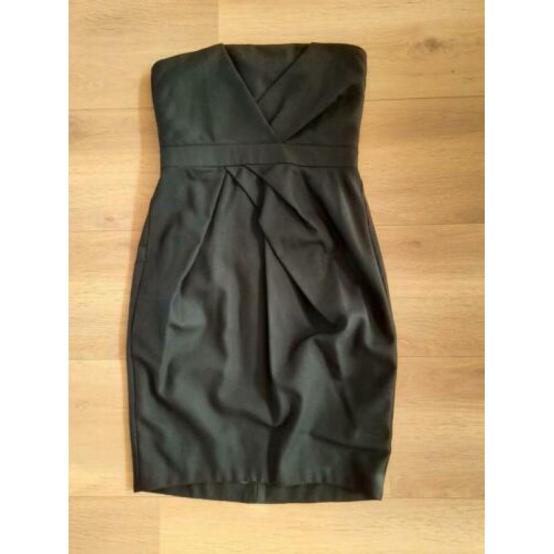 Strapless cocktail jurk zwart 'By Malene Birger' mt 38