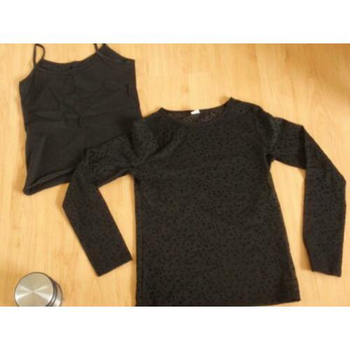 Hema: Voile Blouse-Shirt + Top - maat 146