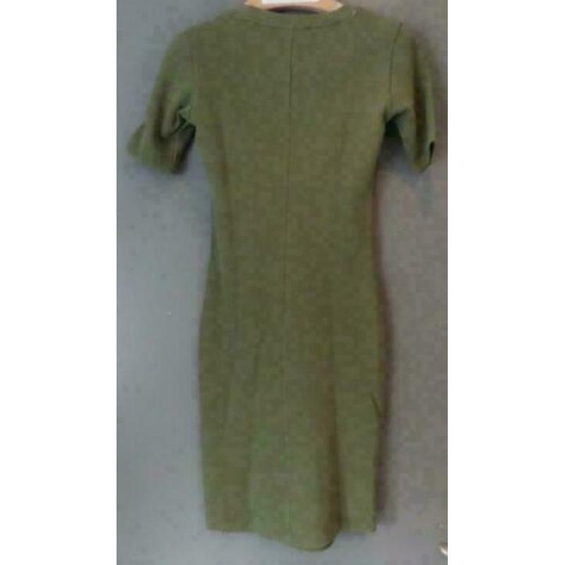 Bienblue Bien Blue groene jurk met korte mouw maat XS