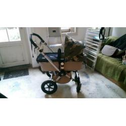 Bugaboo Cameleon te koop legerprint zwart, groen en crèmekl