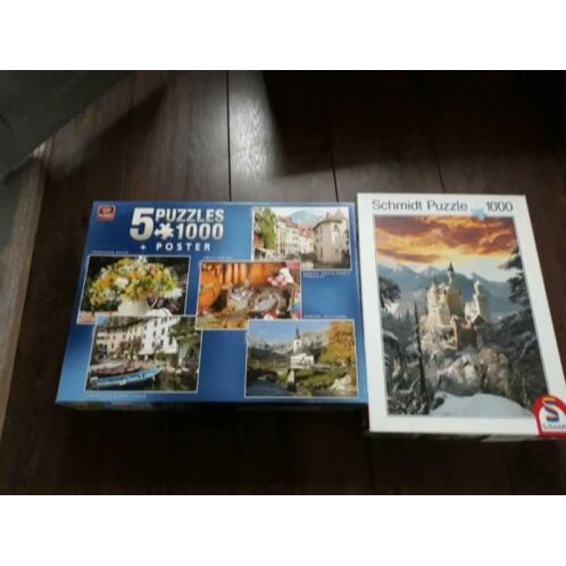 Zgan! Landschap puzzels 6x 1000 stuks