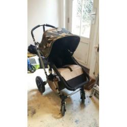 Bugaboo Cameleon te koop legerprint zwart, groen en crèmekl