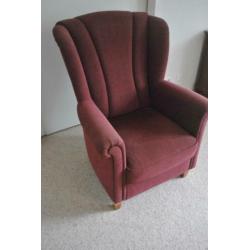 Fauteuil, stof, rood