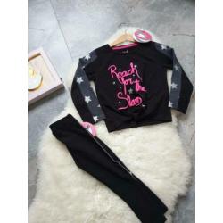 Maat 98 NIEUWE Meisjes Top met Legging setje BIRDS