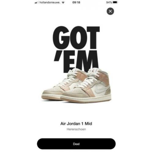 Air Jordan 1 Mid Milan maat 44