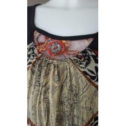 top Save the Queen - zijde - kant - mooie print - M/L/XL