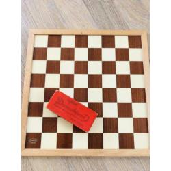 Homas dambord en damstenen (wedstrijd bord orgineel)