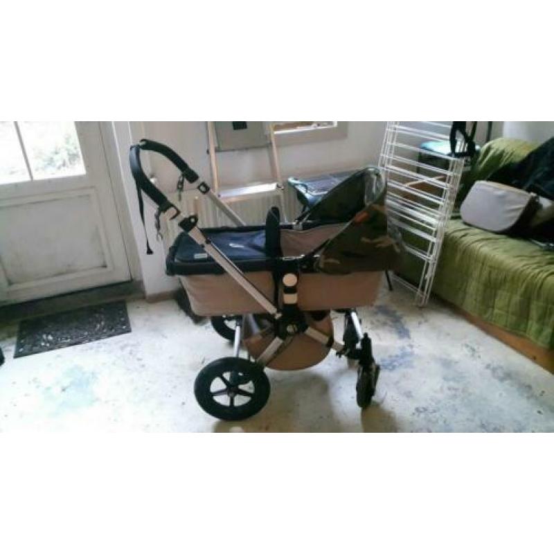 Bugaboo Cameleon te koop legerprint zwart, groen en crèmekl