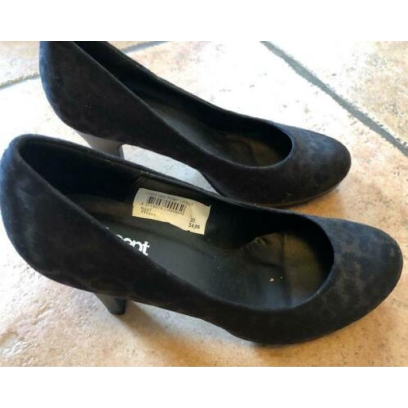 Pumps zwart ( met bruin )