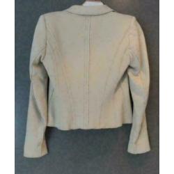 Claudia Sträter beige offwhite blazer jasje maat 36