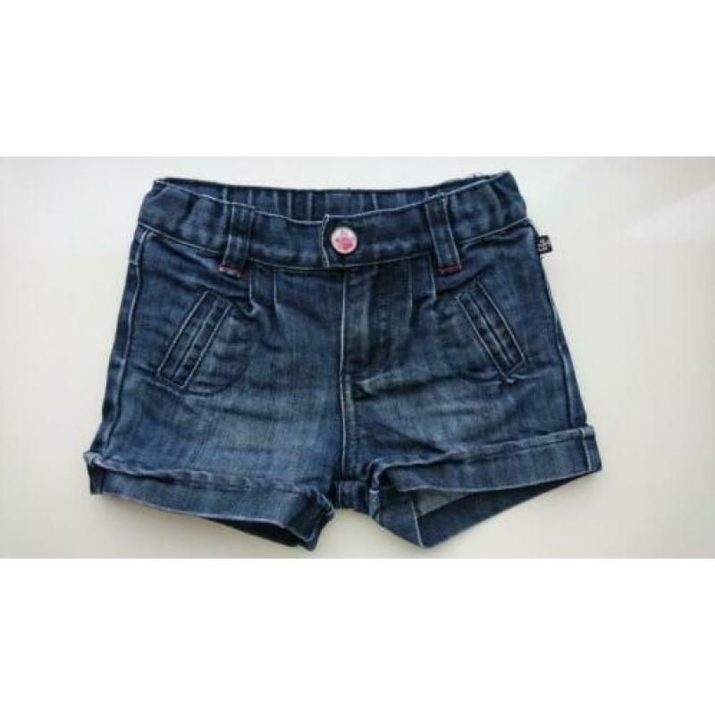 Stoere donker blauwe jeans / spijker short,Babyface, maat 80