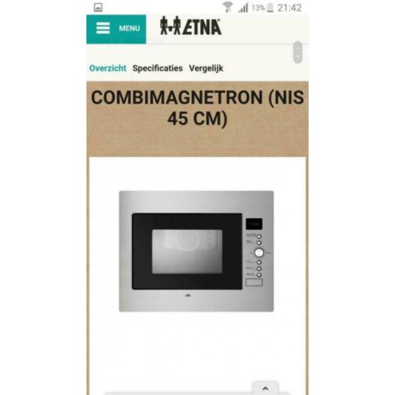 Etna inbouwoven / magnetron nieuw in doos
