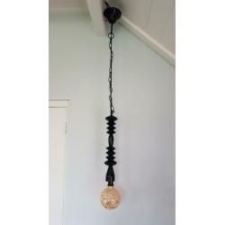 Donkergroene hanglamp - pendellamp met bollamp