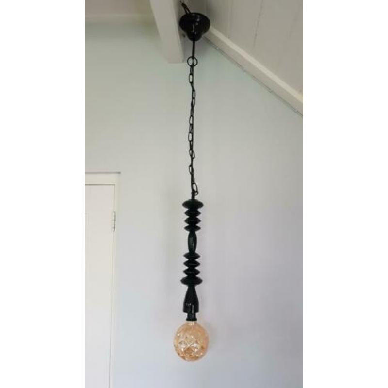 Donkergroene hanglamp - pendellamp met bollamp