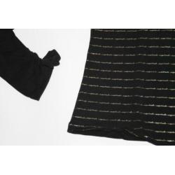 SUPERTRASH zwarte longsleeve met goud 164 in ~~nieuw~~ staat