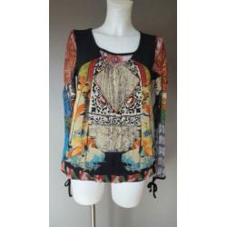 top Save the Queen - zijde - kant - mooie print - M/L/XL