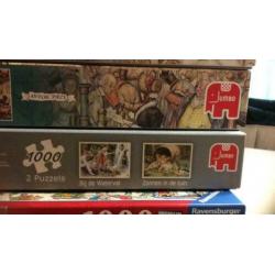 Partij puzzels Anton Pieck Ot en Sien Flerouse enz