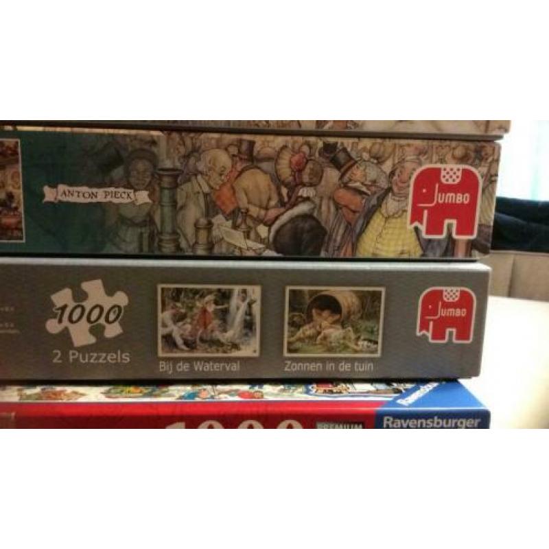 Partij puzzels Anton Pieck Ot en Sien Flerouse enz
