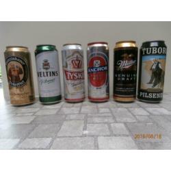 Bierblikjes Amerikaanse en Aziatische