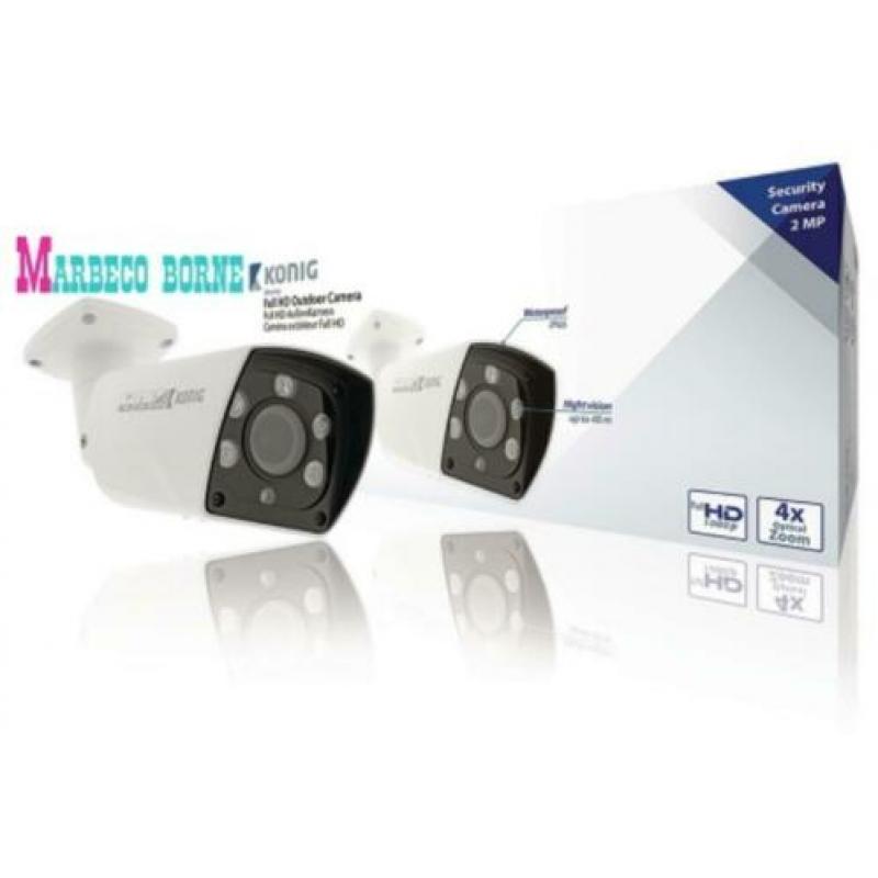 Full HD Bullet AHD Beveiligingscam, Zoom, Security cam, IP66