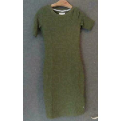 Bienblue Bien Blue groene jurk met korte mouw maat XS
