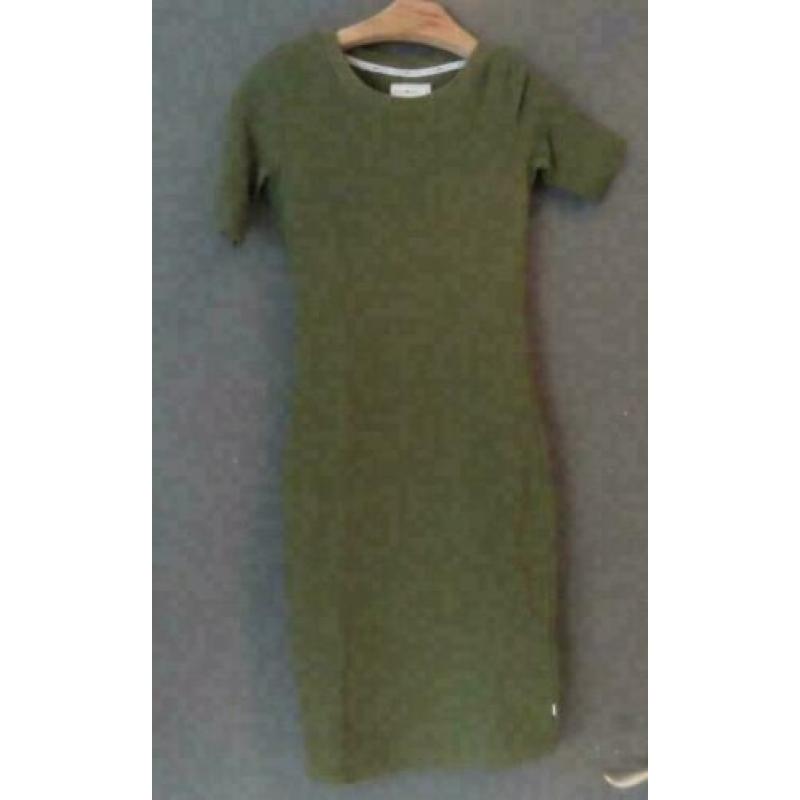 Bienblue Bien Blue groene jurk met korte mouw maat XS