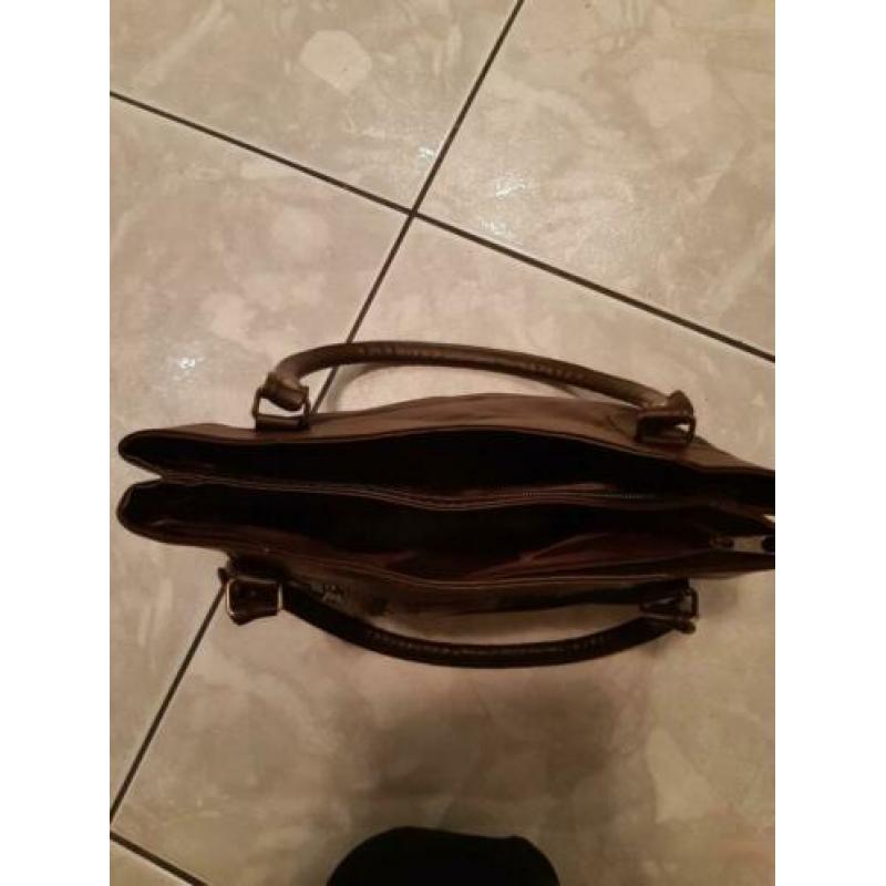 echt lederen tas, kleur bruin, NIEUW