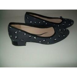 Clarks blauwe ballerina's mt.39