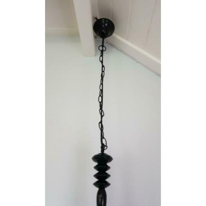 Donkergroene hanglamp - pendellamp met bollamp
